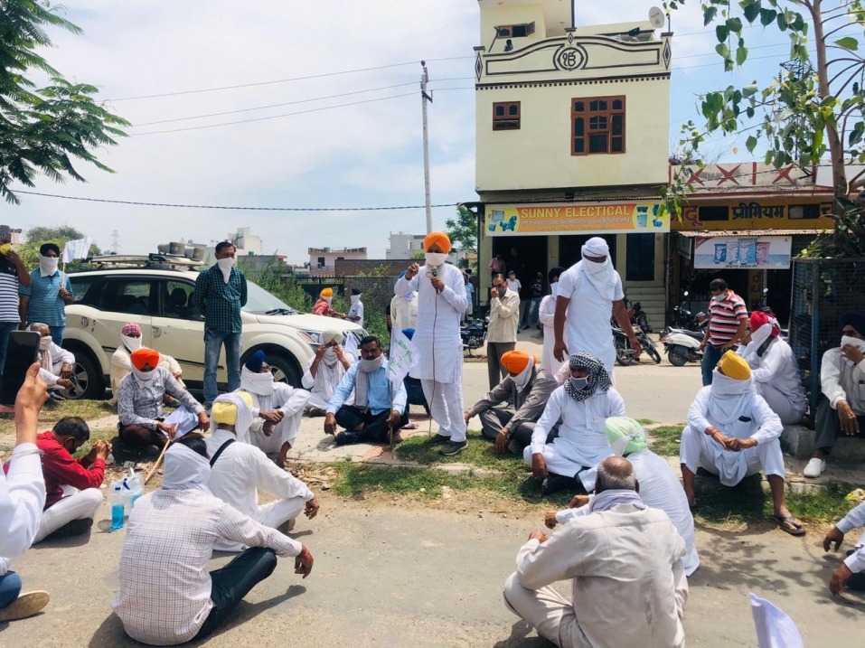 हरियाणा सरकार की डार्कजॉन ब्लाक 50% धान न लगाने देने की नीति का किसान पंचायत में दिखा भारी रोष