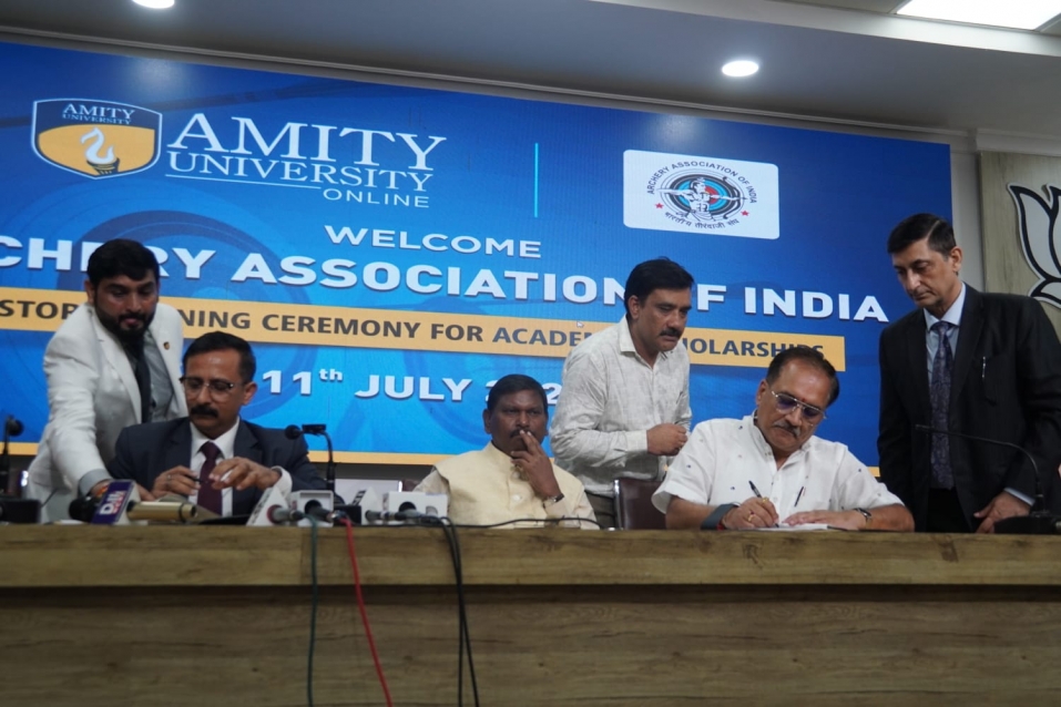 AAI और एमिटी यूनिवर्सिटी ऑनलाइन के बीच साझेदारी, तीरंदाजों को शिक्षा में मिलेगा लचीलापन और छात्रवृत्ति
