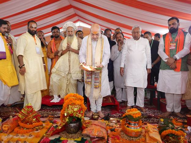 अमित शाह ने सीतामढ़ी में माता सीता जन्मस्थली पुनाुरा धाम के विकास का किया भूमिपूजन