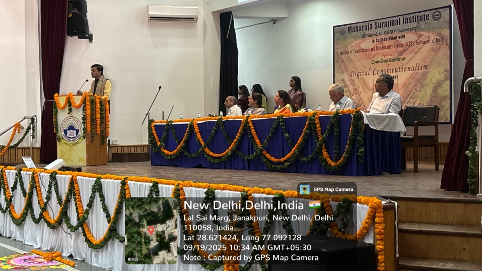 एमएसआई और आईसीपीएस द्वारा डिजिटल संविधानवाद पर संगोष्ठी का आयोजन