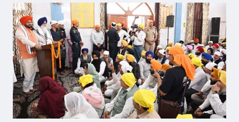 पिंजौर की पावन भूमि से शुरू हुई ‘हिंद की चादर’ श्री गुरु तेग बहादुर जी के 350वें शहीदी वर्ष की पवित्र नगर कीर्तन यात्रा