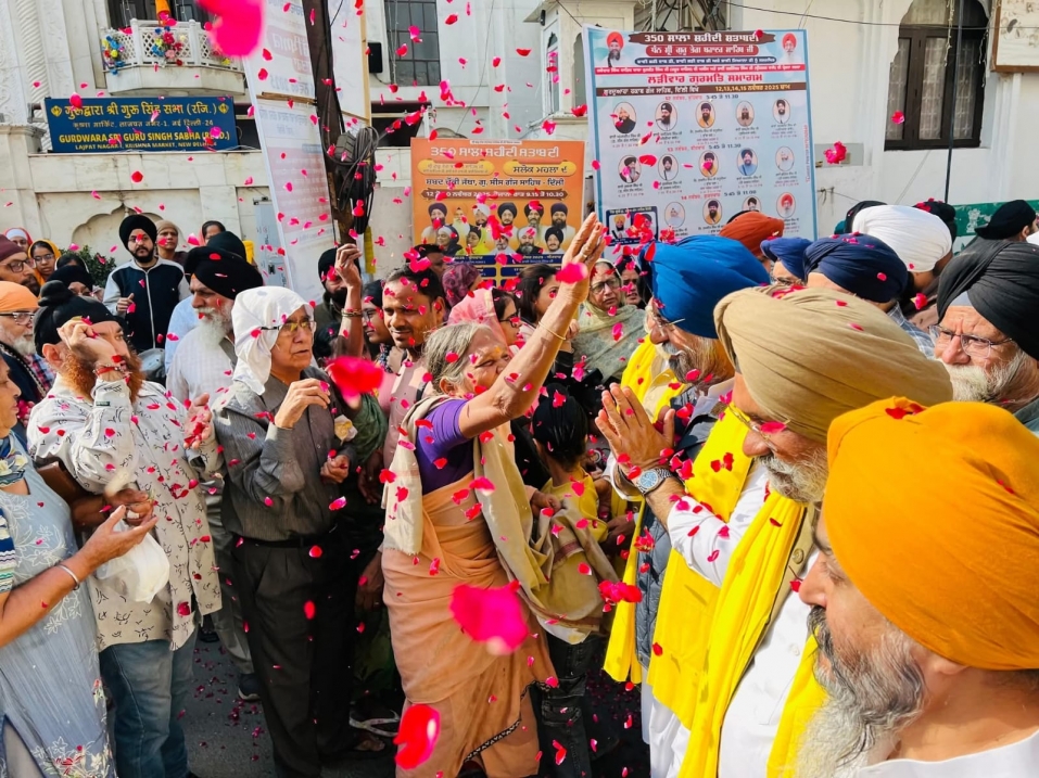 धर्म रक्षक यात्रा गुरुद्वारा दमदमा साहिब से गुरुद्वारा रकाबगंज साहिब तक संपन्न