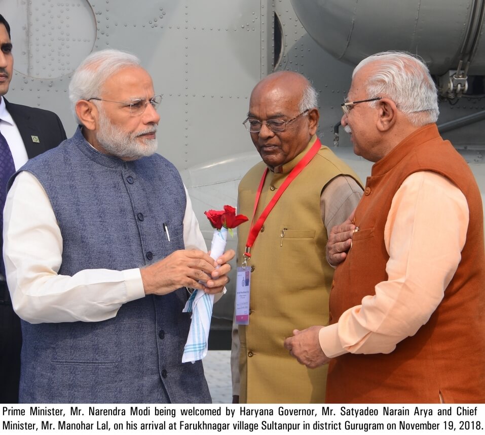 वेस्टर्न पेरिफेरल एक्सप्रेस वे के कुडली-मानेसर खण्ड का  उदघाटन बल्लभगढ-मुजेसर मेट्रो संचालन की शुरूआत