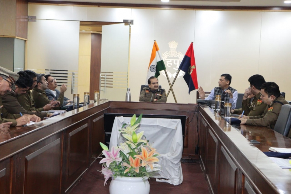 गुरुग्राम पुलिस आयुक्त कार्यालय के सभागार में “Investigation Abroad” विषय परमीटिंग का आयोजन।