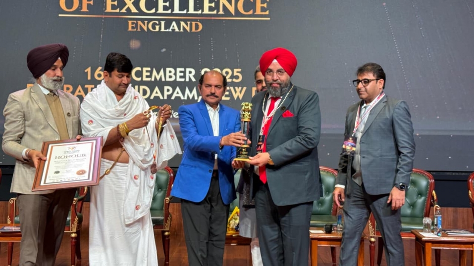 कोरोना काल के दौरान उत्कृष्ट सेवाओं के लिए भूपिंदर सिंह भुल्लर को वर्ल्ड रिकॉर्ड ऑफ एक्सीलेंस से सम्मानित