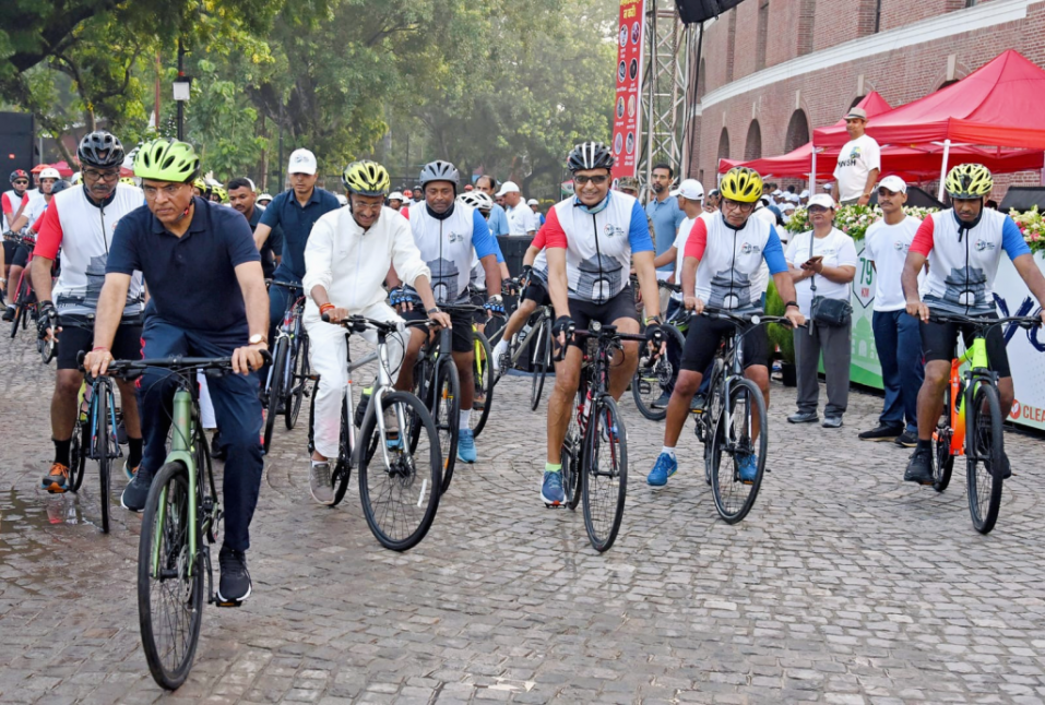 नेशनल कैडेट कोर (एनसीसी) ने को नई दिल्ली में साइक्लोथॉन-2026 का...