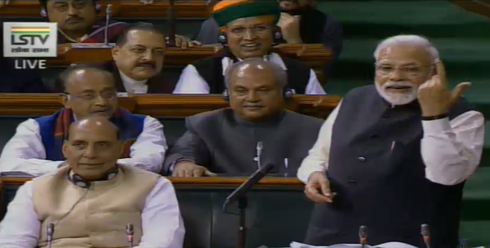 राष्ट्रपति के अभिभाषम पर पीएम मोदी का धन्यवाद प्रस्ताव 