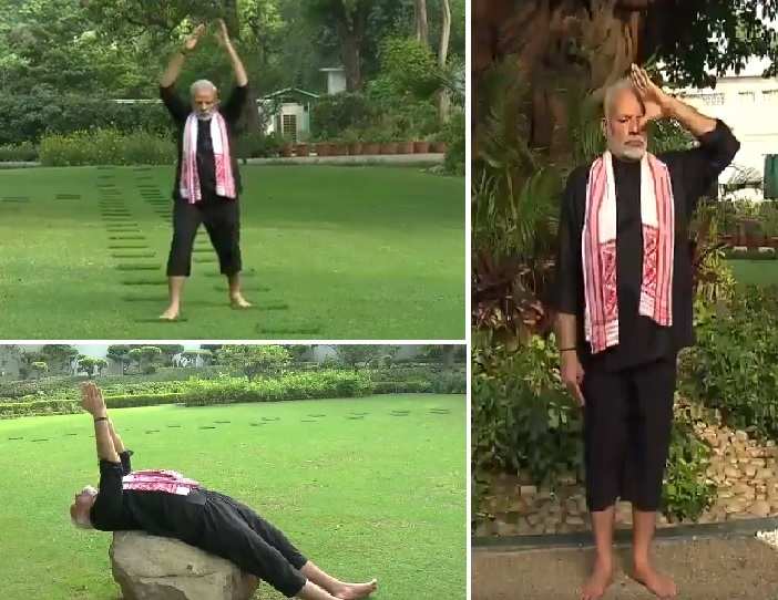 प्रधानमंत्री नरेन्द्र मोदी का फ़िटनेस वीडियों पर धूम मचा रहा है